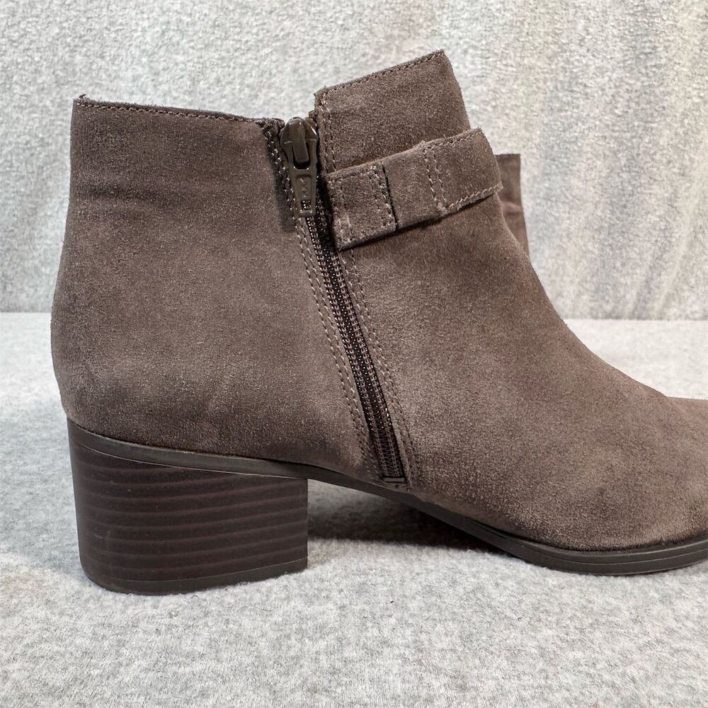 Naturalizer Drewe Women's Taupe Buckle Booties Size 10M Brown Leather - Picture 8 of 13
